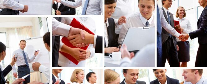 A collage of business people in the Federal Government.