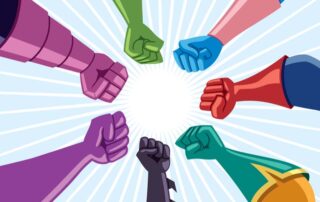 A group of superheroes unite in a circle, providing Proposal Support to the Federal Government. | Revolutionary Solutions A group of superheroes unite in a circle, providing Proposal Support to the Federal Government.